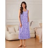 image:imageEkouaer Nightgowns for Women Long Sleeveless Night Gowns Ladies Soft Nightdress Victorian Sleepwear with Pockets SXXXLBlue White Spots