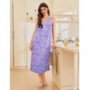 image:imageEkouaer Nightgowns for Women Long Sleeveless Night Gowns Ladies Soft Nightdress Victorian Sleepwear with Pockets SXXXLBlue White Spots