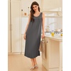 image:imageEkouaer Nightgowns for Women Long Sleeveless Night Gowns Ladies Soft Nightdress Victorian Sleepwear with Pockets SXXXLGrey