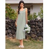 image:imageEkouaer Nightgowns for Women Long Sleeveless Night Gowns Ladies Soft Nightdress Victorian Sleepwear with Pockets SXXXLLight Green