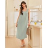 image:imageEkouaer Nightgowns for Women Long Sleeveless Night Gowns Ladies Soft Nightdress Victorian Sleepwear with Pockets SXXXLLight Green