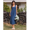 image:imageEkouaer Nightgowns for Women Long Sleeveless Night Gowns Ladies Soft Nightdress Victorian Sleepwear with Pockets SXXXLNavy