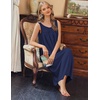 image:imageEkouaer Nightgowns for Women Long Sleeveless Night Gowns Ladies Soft Nightdress Victorian Sleepwear with Pockets SXXXLNavy Blue