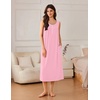 image:imageEkouaer Nightgowns for Women Long Sleeveless Night Gowns Ladies Soft Nightdress Victorian Sleepwear with Pockets SXXXLPink
