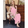 image:imageEkouaer Nightgowns for Women Long Sleeveless Night Gowns Ladies Soft Nightdress Victorian Sleepwear with Pockets SXXXLPink