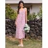image:imageEkouaer Nightgowns for Women Long Sleeveless Night Gowns Ladies Soft Nightdress Victorian Sleepwear with Pockets SXXXLPink Florals
