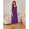 image:imageEkouaer Nightgowns for Women Long Sleeveless Night Gowns Ladies Soft Nightdress Victorian Sleepwear with Pockets SXXXLPurple