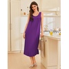 image:imageEkouaer Nightgowns for Women Long Sleeveless Night Gowns Ladies Soft Nightdress Victorian Sleepwear with Pockets SXXXLPurple