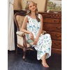 image:imageEkouaer Nightgowns for Women Long Sleeveless Night Gowns Ladies Soft Nightdress Victorian Sleepwear with Pockets SXXXLWhite  Botanical Flowers