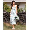 image:imageEkouaer Nightgowns for Women Long Sleeveless Night Gowns Ladies Soft Nightdress Victorian Sleepwear with Pockets SXXXLWhite  Botanical Flowers