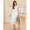 image:imageEkouaer Nightgowns for Women Long Sleeveless Night Gowns Ladies Soft Nightdress Victorian Sleepwear with Pockets SXXXLWhite  Botanical Flowers