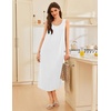 image:imageEkouaer Nightgowns for Women Long Sleeveless Night Gowns Ladies Soft Nightdress Victorian Sleepwear with Pockets SXXXLWhite