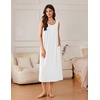 image:imageEkouaer Nightgowns for Women Long Sleeveless Night Gowns Ladies Soft Nightdress Victorian Sleepwear with Pockets SXXXLWhite