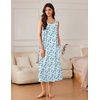 image:imageEkouaer Nightgowns for Women Long Sleeveless Night Gowns Ladies Soft Nightdress Victorian Sleepwear with Pockets SXXXLWhite Flower Print