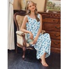 image:imageEkouaer Nightgowns for Women Long Sleeveless Night Gowns Ladies Soft Nightdress Victorian Sleepwear with Pockets SXXXLWhite Flower Print