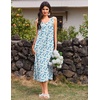 image:imageEkouaer Nightgowns for Women Long Sleeveless Night Gowns Ladies Soft Nightdress Victorian Sleepwear with Pockets SXXXLWhite Flower Print