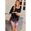 image:imageEkouaer Plus Size Nightgowns for Women Oversized Sleep Shirt Short Sleeve Nightshirt TShirt Dress Sleepwear S5XLBlack Flower