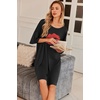 image:imageEkouaer Plus Size Nightgowns for Women Oversized Sleep Shirt Short Sleeve Nightshirt TShirt Dress Sleepwear S5XLBlack Lipprint