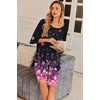 image:imageEkouaer Plus Size Nightgowns for Women Oversized Sleep Shirt Short Sleeve Nightshirt TShirt Dress Sleepwear S5XLBlack Sakura