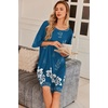 image:imageEkouaer Plus Size Nightgowns for Women Oversized Sleep Shirt Short Sleeve Nightshirt TShirt Dress Sleepwear S5XLBlue Flower