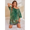 image:imageEkouaer Plus Size Nightgowns for Women Oversized Sleep Shirt Short Sleeve Nightshirt TShirt Dress Sleepwear S5XLGreen Flower