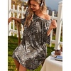 image:imageEkouaer Plus Size Nightgowns for Women Oversized Sleep Shirt Short Sleeve Nightshirt TShirt Dress Sleepwear S5XLLeopard