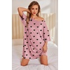 image:imageEkouaer Plus Size Nightgowns for Women Oversized Sleep Shirt Short Sleeve Nightshirt TShirt Dress Sleepwear S5XLPink Hearts