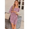 image:imageEkouaer Plus Size Nightgowns for Women Oversized Sleep Shirt Short Sleeve Nightshirt TShirt Dress Sleepwear S5XLPink Leopard