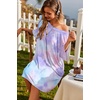 image:imageEkouaer Plus Size Nightgowns for Women Oversized Sleep Shirt Short Sleeve Nightshirt TShirt Dress Sleepwear S5XLTie Dye