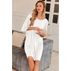 image:imageEkouaer Plus Size Nightgowns for Women Oversized Sleep Shirt Short Sleeve Nightshirt TShirt Dress Sleepwear S5XLWhite