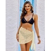 image:imageEkouaer Sarong Wraps for Women Beach Cover Up Short Crochet Bikini Swimsuit Coverup Skirts for Swimwear SXXLBeige
