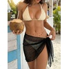 image:imageEkouaer Sarong Wraps for Women Beach Cover Up Short Crochet Bikini Swimsuit Coverup Skirts for Swimwear SXXLBlack