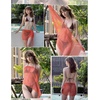 image:imageEkouaer Sarong Wraps for Women Beach Cover Up Short Crochet Bikini Swimsuit Coverup Skirts for Swimwear SXXLOrange