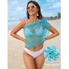 image:imageEkouaer Sarong Wraps for Women Beach Cover Up Short Crochet Bikini Swimsuit Coverup Skirts for Swimwear SXXLPeacock Blue