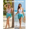 image:imageEkouaer Sarong Wraps for Women Beach Cover Up Short Crochet Bikini Swimsuit Coverup Skirts for Swimwear SXXLPeacock Blue