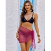 image:imageEkouaer Sarong Wraps for Women Beach Cover Up Short Crochet Bikini Swimsuit Coverup Skirts for Swimwear SXXLRose Red