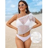 image:imageEkouaer Sarong Wraps for Women Beach Cover Up Short Crochet Bikini Swimsuit Coverup Skirts for Swimwear SXXLWhite