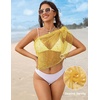image:imageEkouaer Sarong Wraps for Women Beach Cover Up Short Crochet Bikini Swimsuit Coverup Skirts for Swimwear SXXLYellow