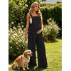 image:imageEkouaer Womens Casual Loose Overalls Jumpsuits Summer Outfits Wide Leg Pants Rompers with Pockets SXXLBlack