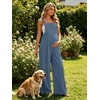 image:imageEkouaer Womens Casual Loose Overalls Jumpsuits Summer Outfits Wide Leg Pants Rompers with Pockets SXXLBlue