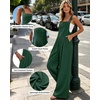 image:imageEkouaer Womens Casual Loose Overalls Jumpsuits Summer Outfits Wide Leg Pants Rompers with Pockets SXXLGreen