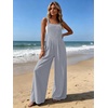 image:imageEkouaer Womens Casual Loose Overalls Jumpsuits Summer Outfits Wide Leg Pants Rompers with Pockets SXXLGrey Blue