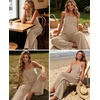 image:imageEkouaer Womens Casual Loose Overalls Jumpsuits Summer Outfits Wide Leg Pants Rompers with Pockets SXXLKhaki