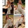 image:imageEkouaer Womens Casual Loose Overalls Jumpsuits Summer Outfits Wide Leg Pants Rompers with Pockets SXXLLight Khaki