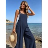 image:imageEkouaer Womens Casual Loose Overalls Jumpsuits Summer Outfits Wide Leg Pants Rompers with Pockets SXXLNavy Blue