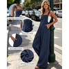 image:imageEkouaer Womens Casual Loose Overalls Jumpsuits Summer Outfits Wide Leg Pants Rompers with Pockets SXXLNavy Blue