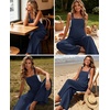 image:imageEkouaer Womens Casual Loose Overalls Jumpsuits Summer Outfits Wide Leg Pants Rompers with Pockets SXXLNavy Blue