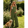 image:imageEkouaer Womens Casual Loose Overalls Jumpsuits Summer Outfits Wide Leg Pants Rompers with Pockets SXXLOlive Green