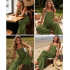 image:imageEkouaer Womens Casual Loose Overalls Jumpsuits Summer Outfits Wide Leg Pants Rompers with Pockets SXXLOlive Green