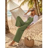 image:imageEkouaer Womens Casual Overalls Wide Leg Jumpsuits Loose Summer Rompers Baggy Jumpers with PocketsArmy Green